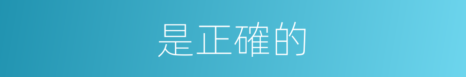是正確的的同義詞