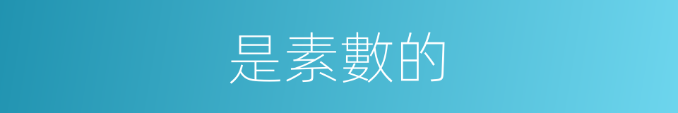 是素數的的同義詞