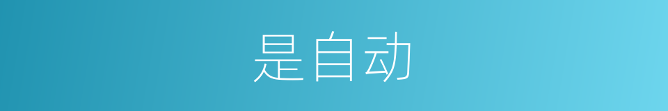 是自动的意思