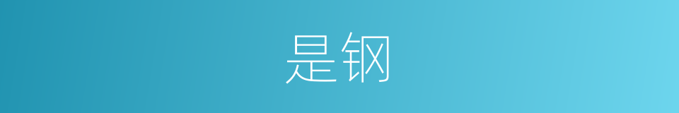 是钢的意思