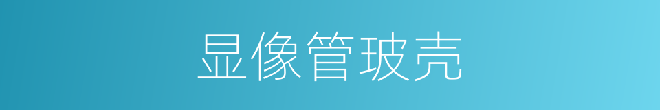 显像管玻壳的同义词