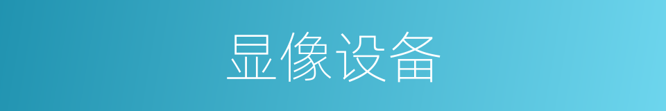 显像设备的同义词