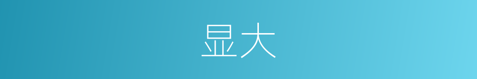 显大的意思