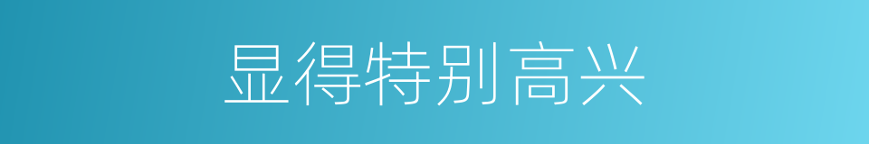 显得特别高兴的同义词