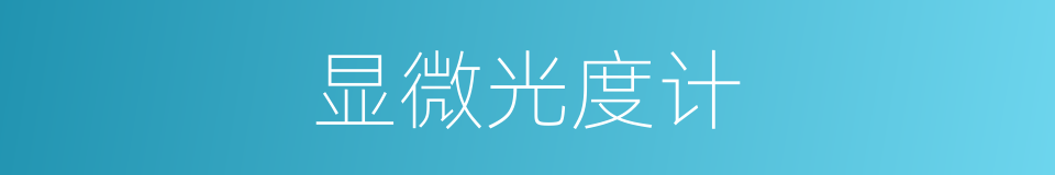 显微光度计的同义词