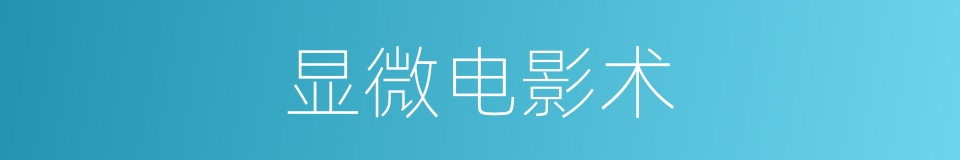 显微电影术的同义词