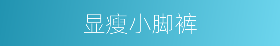 显瘦小脚裤的同义词