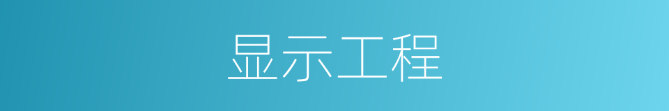 显示工程的同义词