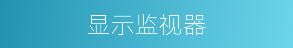 显示监视器的同义词