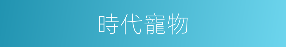 時代寵物的同義詞
