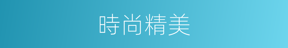 時尚精美的同義詞