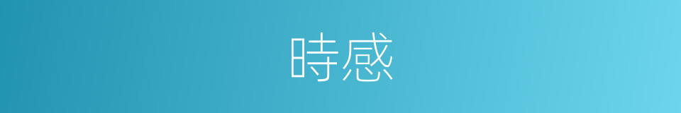 時感的同義詞
