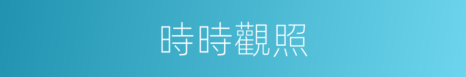 時時觀照的同義詞
