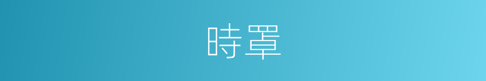 時罩的同義詞
