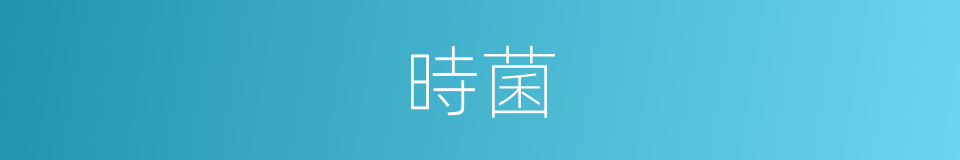 時菌的同義詞