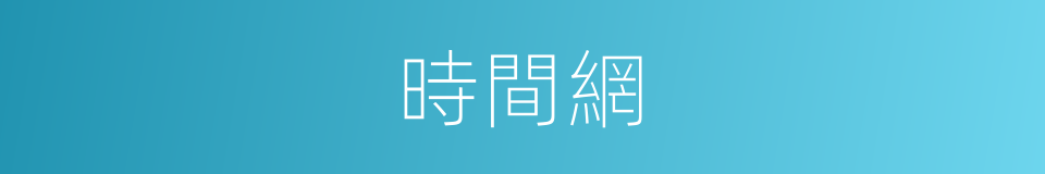 時間網的同義詞