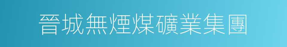 晉城無煙煤礦業集團的同義詞