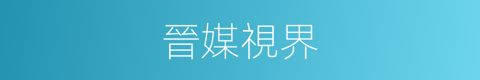 晉媒視界的同義詞