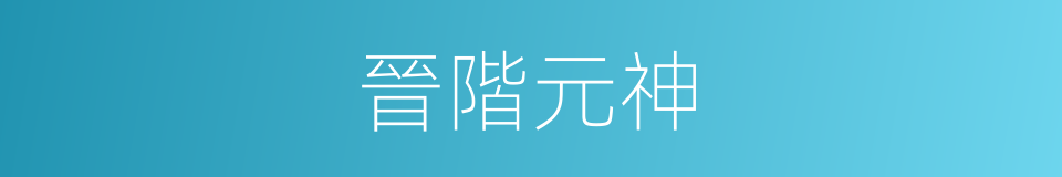 晉階元神的同義詞