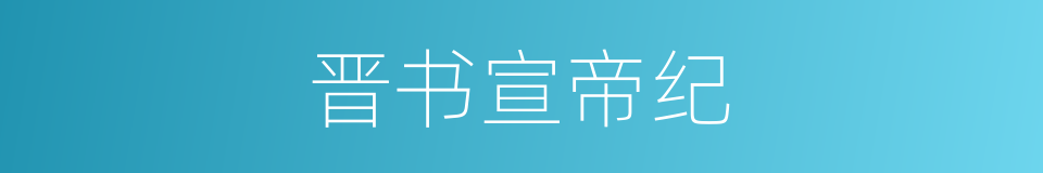 晋书宣帝纪的同义词