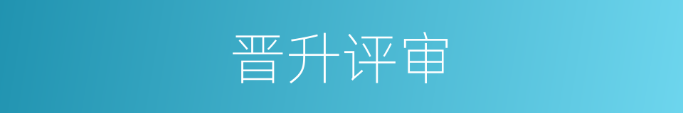 晋升评审的同义词