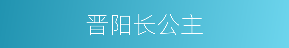 晋阳长公主的同义词