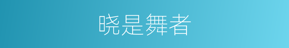 晓是舞者的同义词