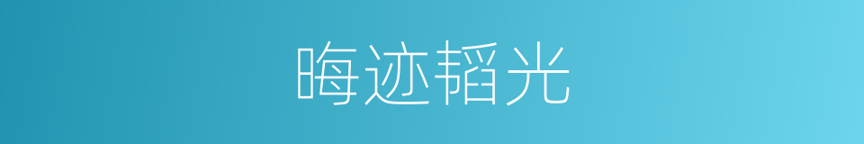 晦迹韬光的同义词