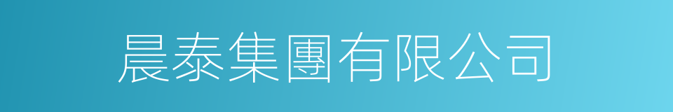 晨泰集團有限公司的同義詞
