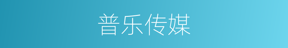 普乐传媒的同义词