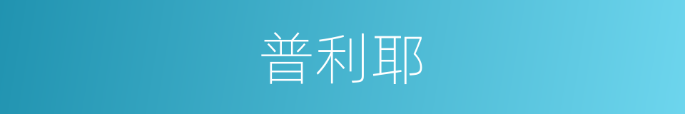 普利耶的同义词