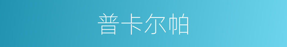 普卡尔帕的同义词