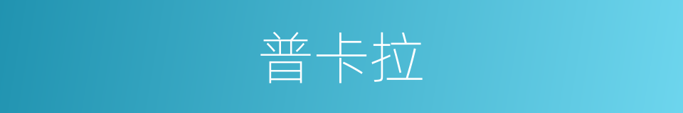 普卡拉的同义词
