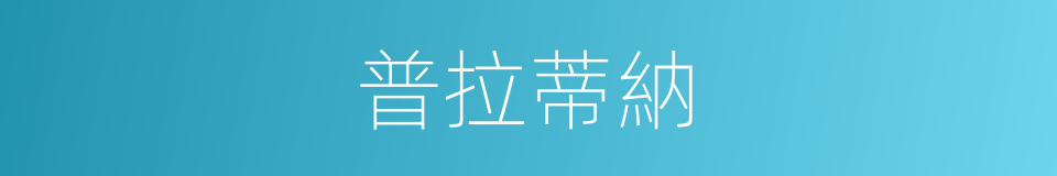 普拉蒂納的同義詞