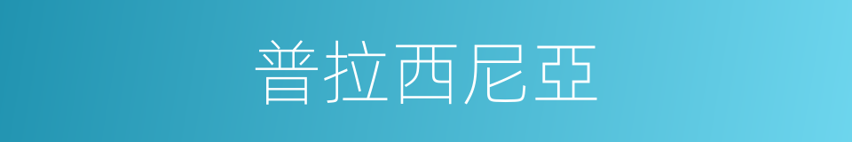 普拉西尼亞的同義詞