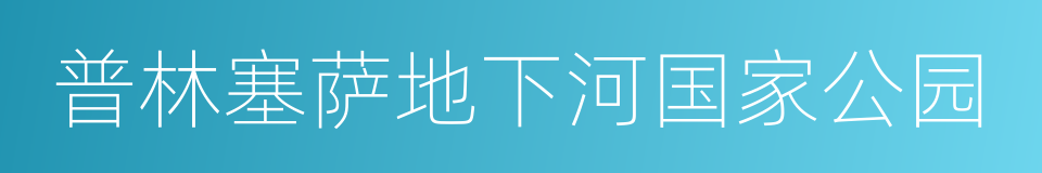 普林塞萨地下河国家公园的同义词