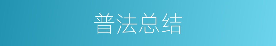 普法总结的同义词