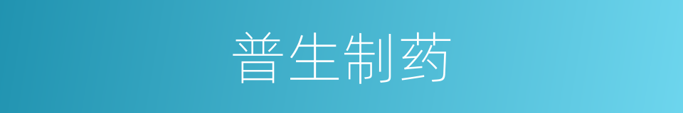 普生制药的同义词