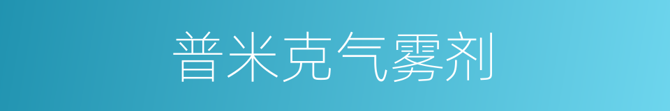 普米克气雾剂的同义词