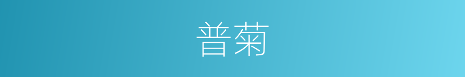 普菊的同义词