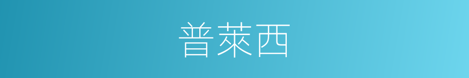 普萊西的同義詞