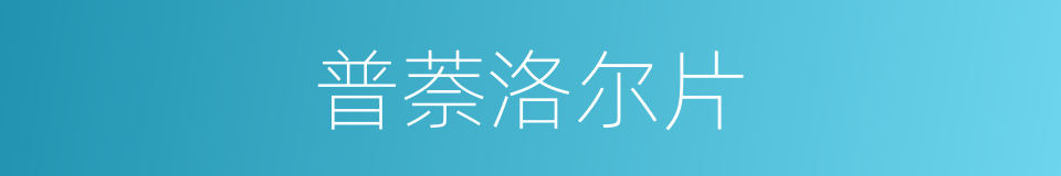 普萘洛尔片的同义词