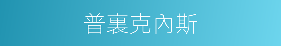 普裏克內斯的同義詞
