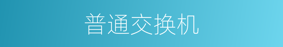 普通交换机的同义词