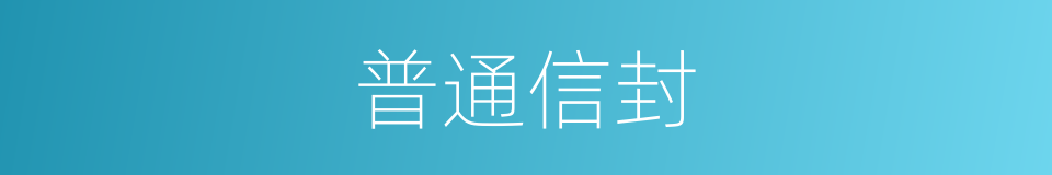 普通信封的同义词
