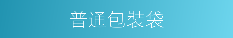 普通包裝袋的同義詞