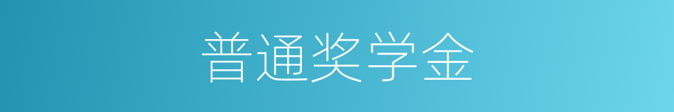 普通奖学金的同义词