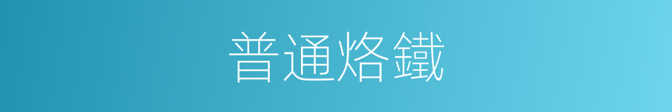 普通烙鐵的同義詞