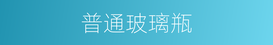 普通玻璃瓶的同义词