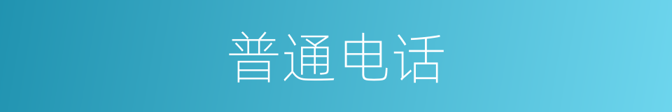 普通电话的同义词